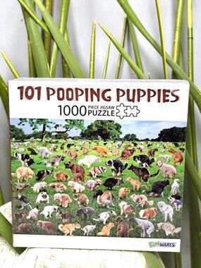 101 Pooping Puppies Puzzle - 1000 Piece Funny Jigsaw Puzzle Adults Kids Gag Gift